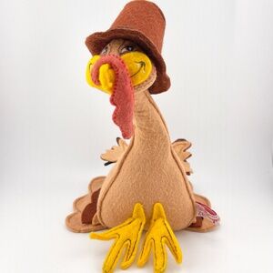 Vintage Annalee Thanksgiving Turkey Doll 1992 #3180 ~ Handmade Felt Figurine USA